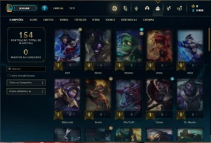 Conta Unranked com 51 Champs e 7 Skins + 1 Fragmento - League of Legends LOL