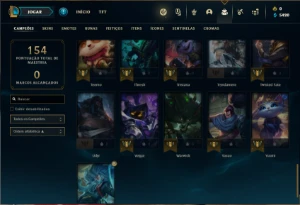 Conta Unranked com 51 Champs e 7 Skins + 1 Fragmento - League of Legends LOL