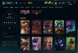 Bronze 3 com 65 Champs e 17 Skins - League of Legends LOL
