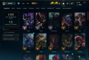 Bronze 3 com 65 Champs e 17 Skins - League of Legends LOL