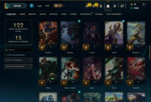 Bronze 3 com 65 Champs e 17 Skins - League of Legends LOL
