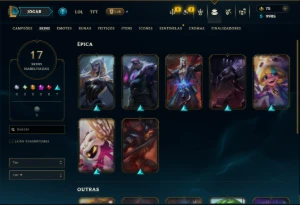 Bronze 3 com 65 Champs e 17 Skins - League of Legends LOL