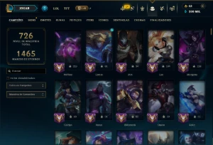 Unranked com TODOS os Champs e 255 Skins ( ADC / SUP / JG ) - League of Legends LOL