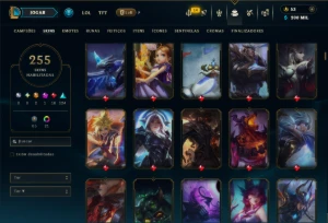 Unranked com TODOS os Champs e 255 Skins ( ADC / SUP / JG ) - League of Legends LOL