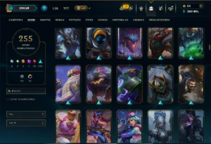 Unranked com TODOS os Champs e 255 Skins ( ADC / SUP / JG ) - League of Legends LOL