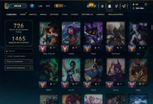 Unranked com TODOS os Champs e 255 Skins ( ADC / SUP / JG ) - League of Legends LOL