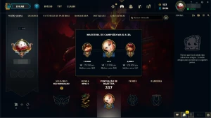 conta de lol com 95 skins - League of Legends
