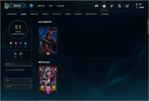 Conta ouro 4 com 51 skins e 66 champs - League of Legends LOL