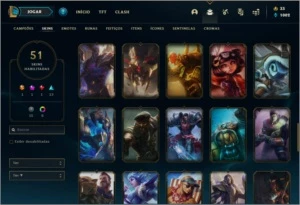 Conta ouro 4 com 51 skins e 66 champs - League of Legends LOL