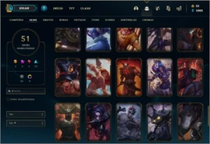 Conta ouro 4 com 51 skins e 66 champs - League of Legends LOL