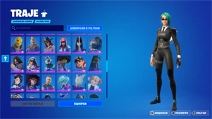 Conta Fortnite com várias skins.