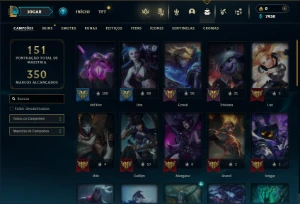 Unranked com 40 Champs e 29 Skins ( ADC / SUP ) ex Bronze - League of Legends LOL