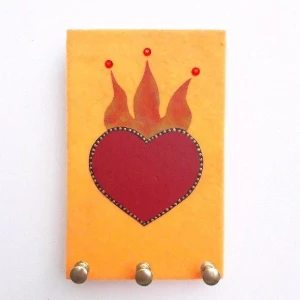Porta Chave Sagrado Coração - Artesanato e Personalizados