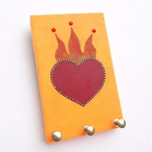 Porta Chave Sagrado Coração - Artesanato e Personalizados