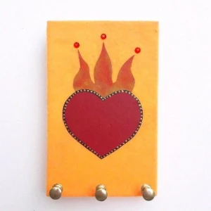 Porta Chave Sagrado Coração - Artesanato e Personalizados