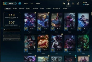 Conta ouro 4 com TODOS os champs e 746 skins +52 Cromas - League of Legends LOL