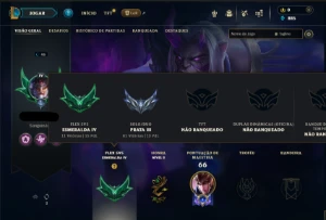 Conta de LoL 37 champs, Esmeralda IV Flex e Prata III SoloQ. - League of Legends