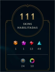 CONTA LOL - lvl 320 - 111 skins - Plat 3 - League of Legends