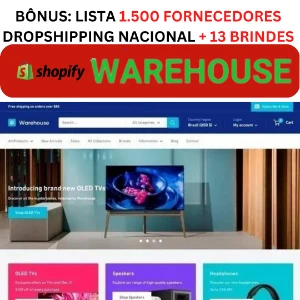 Tema Shopify Warehouse Versão Março 2023 / Atualizado - Serviços Digitais