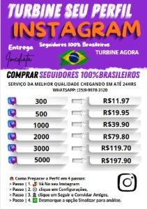 Seguidores Instagram 100% Brasileirios - Redes Sociais
