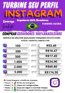 Seguidores Instagram 100% Brasileirios - Social Media