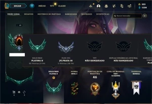 Conta Platina 2 com 45 Champs e 37 Skins - League of Legends LOL