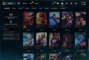 Conta Platina 2 com 45 Champs e 37 Skins - League of Legends LOL