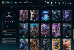 Conta Platina 2 com 45 Champs e 37 Skins - League of Legends LOL