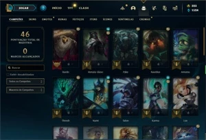 Conta Platina 2 com 45 Champs e 37 Skins - League of Legends LOL