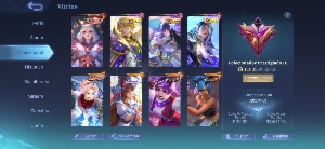Conta mobile legends, com 394 skins(42 chromas) e 1milhao PB