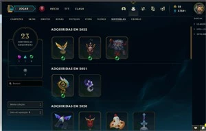 Conta LOL TOP Main LVL 682+57kk de Essência Azul+290skins - League of Legends
