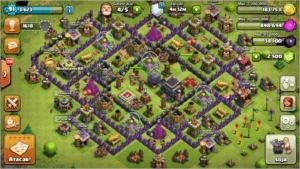Conta Clash of CLans CV9 - 2.500 Gemas - 05 Construtores