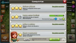 Conta Clash of CLans CV9 - 2.500 Gemas - 05 Construtores
