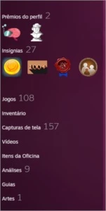 Conta Steam com 108 jogos