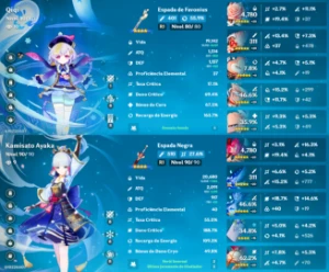 Conta Ar 57 End Game 10 5 Star 3 Armas 5 Star Genshin Impact