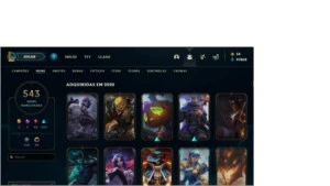 Vendo acc com 540 skins - League of Legends LOL