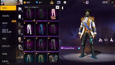 conta FF com 159 camisa 112 calça  duck master principe moco - Free Fire