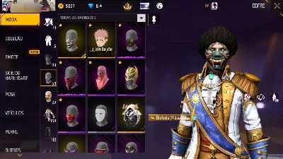 conta FF com 159 camisa 112 calça  duck master principe moco - Free Fire
