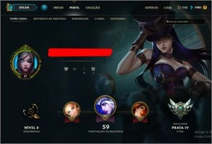 Conta Prata 4, Nv. 37 - League of Legends LOL
