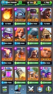 Clash royale 2 contas nv 11 e nv 10 troca de nick