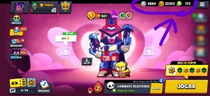 Contas Brawl Stars Super Raras(Colt Robo,Gemas E Skins De Hi