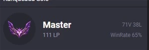 Conta Mestre 64% win rate SoloQ - League of Legends LOL