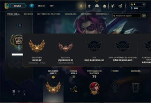 Ouro 4 com 36 Champs e 12 Skins - League of Legends LOL