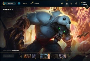 Conta Platina 4 com TODOS os champs e 213 Skins + 2 Raras - League of Legends LOL