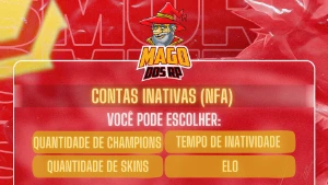 CONTAS SEM ACESSO FULL (NFA) -  VOCÊ ESCOLHE COMO QUER A NFA - League of Legends LOL