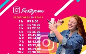 Seguidores Brasileiros para Instagram - Redes Sociais