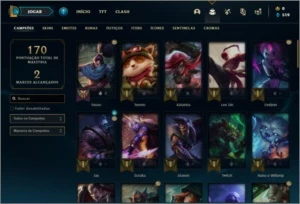 Conta bronze 1 com 26 skins e 64 champs - League of Legends LOL