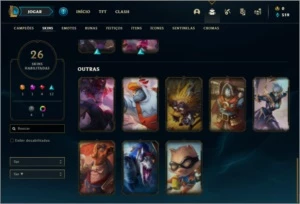 Conta bronze 1 com 26 skins e 64 champs - League of Legends LOL