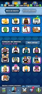 Conta clash royale, nível 13, 7.2k de gemas, 1milhão de ouro