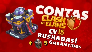 Contas CV15 | 5 Construtores + Troca de Nick Grátis! - Clash of Clans